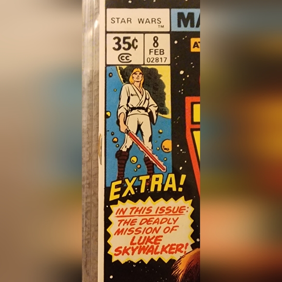 STAR WARS #8 CGC 9.0 Newstand 35 cents Vintage Marvel Comic! - Picture 3 of 4